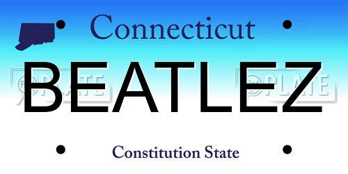 BEATLEZ Connecticut License Plate