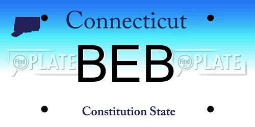 BEB Connecticut License Plate