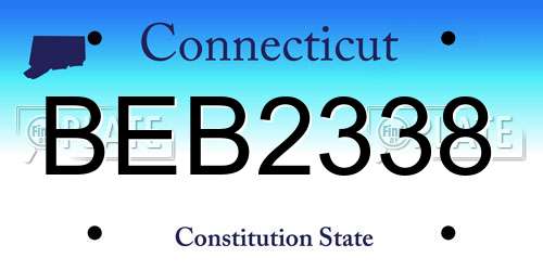 BEB2338 Connecticut License Plate