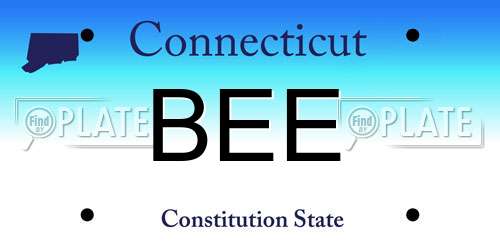 BEE Connecticut License Plate