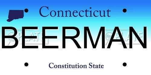 BEERMAN Connecticut License Plate