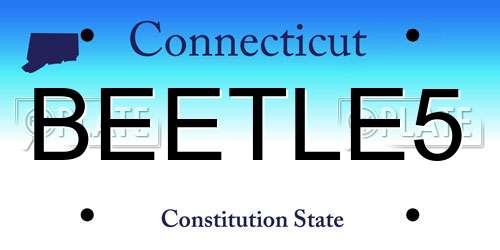 BEETLE5 Connecticut License Plate