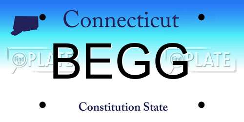 BEGG Connecticut License Plate