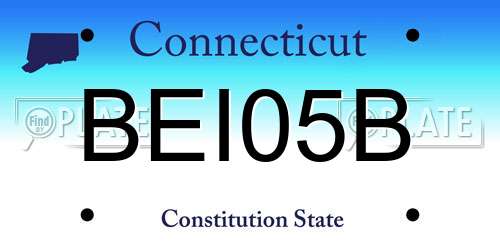 BEI05B Connecticut License Plate