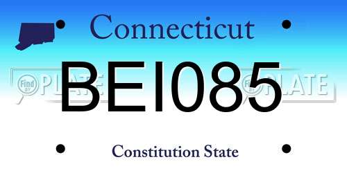 BEI085 Connecticut License Plate