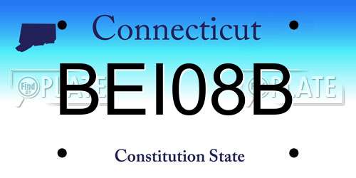 BEI08B Connecticut License Plate
