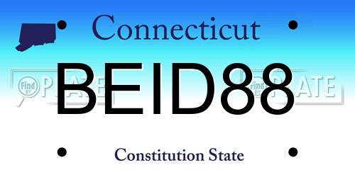 BEID88 Connecticut License Plate