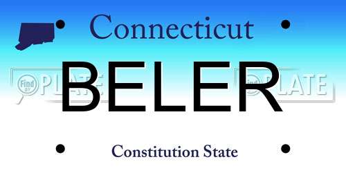 BELER Connecticut License Plate