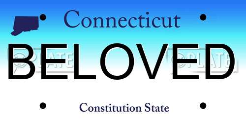 BELOVED Connecticut License Plate