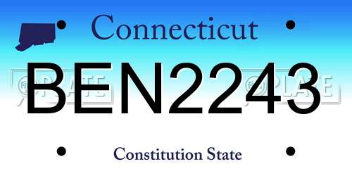 BEN2243 Connecticut License Plate
