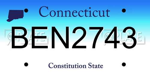 BEN2743 Connecticut License Plate