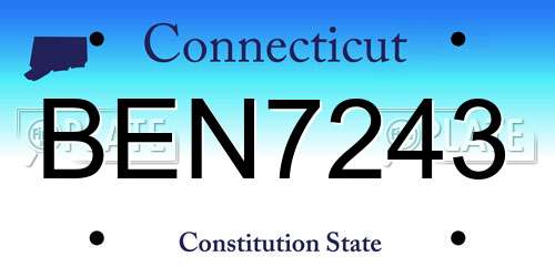 BEN7243 Connecticut License Plate