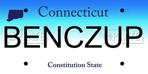 BENCZUP Connecticut License Plate
