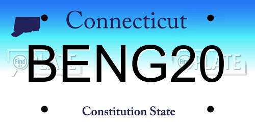 BENG20 Connecticut License Plate