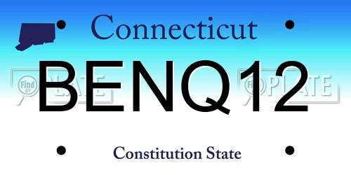 BENQ12 Connecticut License Plate