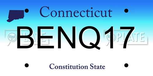 BENQ17 Connecticut License Plate