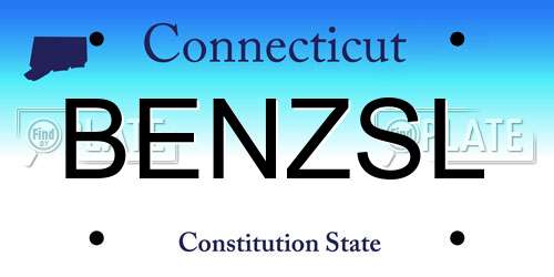 BENZSL Connecticut License Plate