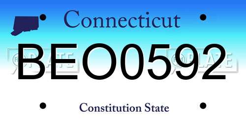 BEO0592 Connecticut License Plate