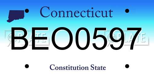 BEO0597 Connecticut License Plate