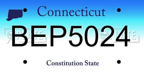 BEP5024 Connecticut License Plate