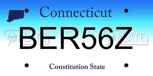 BER56Z Connecticut License Plate