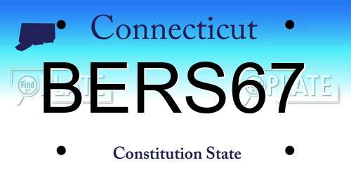 BERS67 Connecticut License Plate