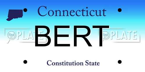 BERT Connecticut License Plate