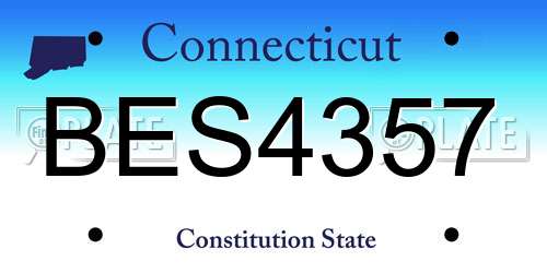 BES4357 Connecticut License Plate