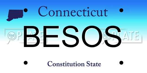 BESOS Connecticut License Plate