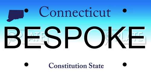 BESPOKE Connecticut License Plate