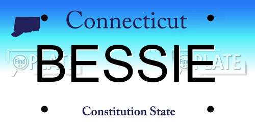 BESSIE Connecticut License Plate