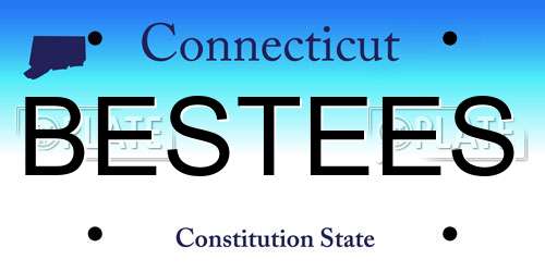 BESTEES Connecticut License Plate