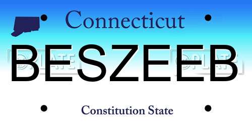 BESZEEB Connecticut License Plate