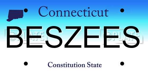 BESZEES Connecticut License Plate