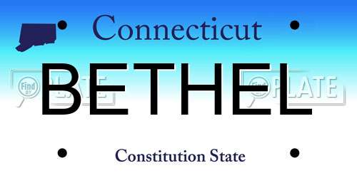 BETHEL Connecticut License Plate