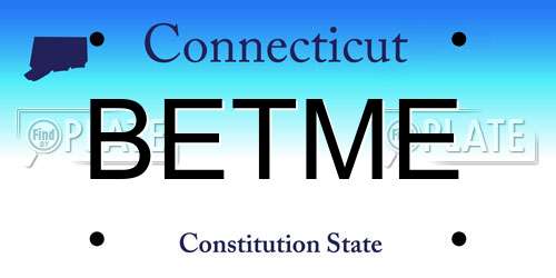 BETME Connecticut License Plate