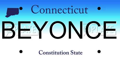 BEYONCE Connecticut License Plate