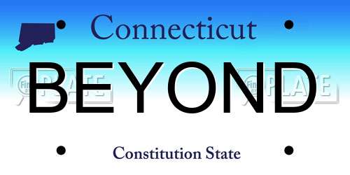BEYOND Connecticut License Plate