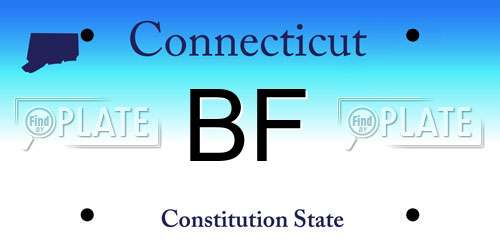 BF Connecticut License Plate