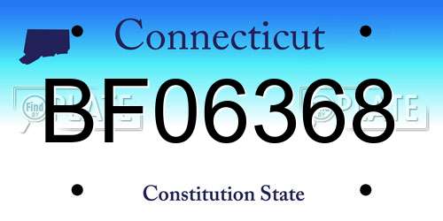BF06368 Connecticut License Plate