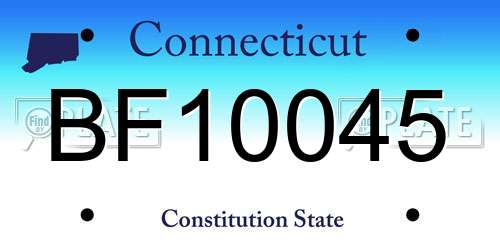 BF10045 Connecticut License Plate
