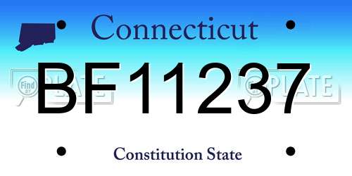 BF11237 Connecticut License Plate