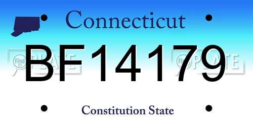 BF14179 Connecticut License Plate