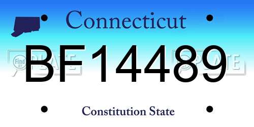 BF14489 Connecticut License Plate