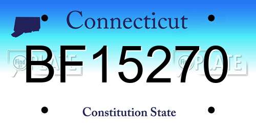 BF15270 Connecticut License Plate