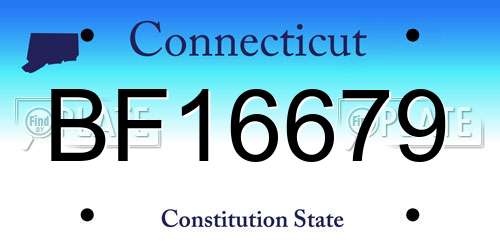 BF16679 Connecticut License Plate