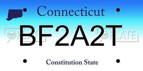 BF2A2T Connecticut License Plate