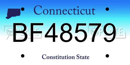 BF48579 Connecticut License Plate
