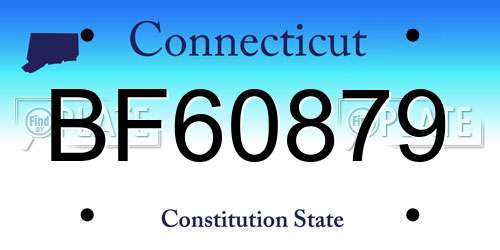 BF60879 Connecticut License Plate