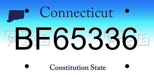 BF65336 Connecticut License Plate
